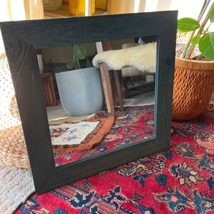 Rare Y2k Farmhouse Style IKEA blue distressed Wood Square 23” Wall Mirror